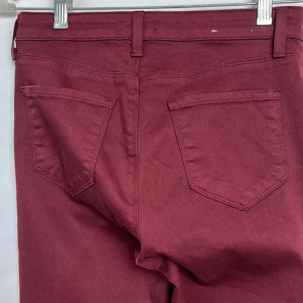 L’Agence Burgundy Margot High rise Garnet Jeans size 26 NWOT